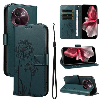 Dandelion Embossed Pattern Flip Leather Phone Case, For vivo V30E / V40 Lite Global