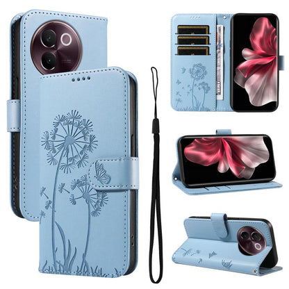 Dandelion Embossed Pattern Flip Leather Phone Case, For vivo V30E / V40 Lite Global