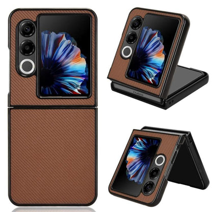 Carbon Fiber Texture PU Leather PC Phone Case, For ZTE nubia Flip3, For ZTE nubia Fold, For ZTE nubia Flip2