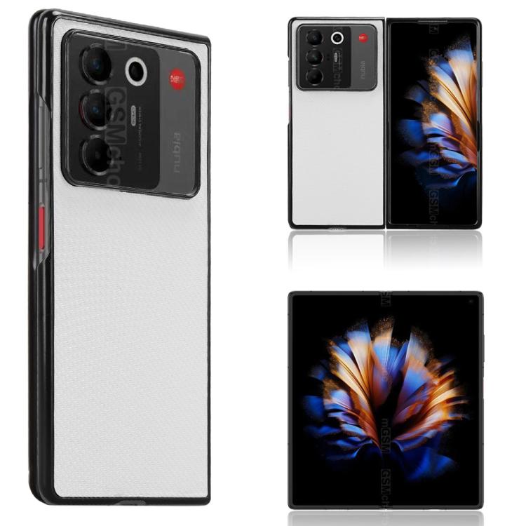 Carbon Fiber Texture PU Leather PC Phone Case, For ZTE nubia Flip3, For ZTE nubia Fold, For ZTE nubia Flip2