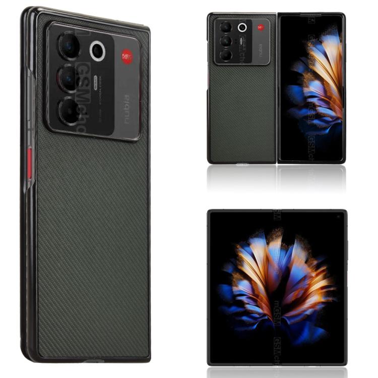 Carbon Fiber Texture PU Leather PC Phone Case, For ZTE nubia Flip3, For ZTE nubia Fold, For ZTE nubia Flip2