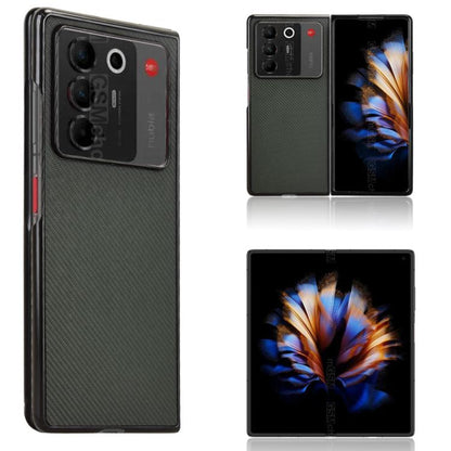 Carbon Fiber Texture PU Leather PC Phone Case, For ZTE nubia Flip3, For ZTE nubia Fold, For ZTE nubia Flip2