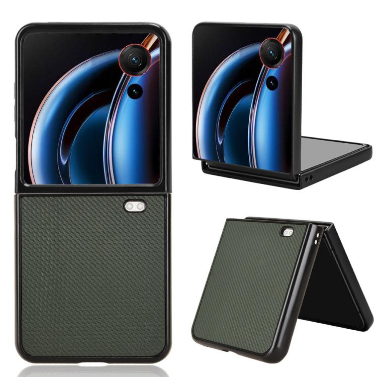 Carbon Fiber Texture PU Leather PC Phone Case, For ZTE nubia Flip3, For ZTE nubia Fold, For ZTE nubia Flip2