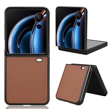 Carbon Fiber Texture PU Leather PC Phone Case, For ZTE nubia Flip3, For ZTE nubia Fold, For ZTE nubia Flip2
