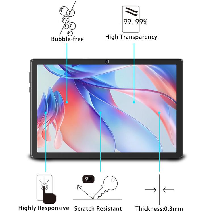 2pcs 9H 0.3mm Explosion-proof Tempered Glass Film, For Whitedeer C10 10.1, For Whitedeer C107 10.1, For Whitedeer C108 / 10.1, For Whitedeer X108 10.1 inch