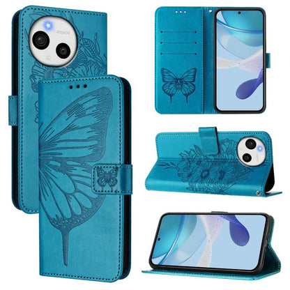 Embossed Butterfly Leather Phone Case, For Sharp Aquos wish6, For Sharp Aquos R11, For Sharp Aquos sense10, For Sharp Basio Active3, For Sharp Aquos sense8 SHG11 / SH-54D, For Sharp Aquos Wish3