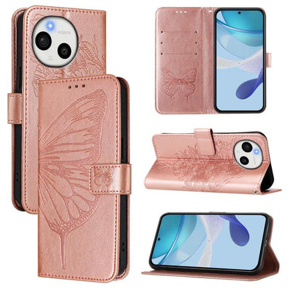 Embossed Butterfly Leather Phone Case, For Sharp Aquos wish6, For Sharp Aquos R11, For Sharp Aquos sense10, For Sharp Basio Active3, For Sharp Aquos sense8 SHG11 / SH-54D, For Sharp Aquos Wish3