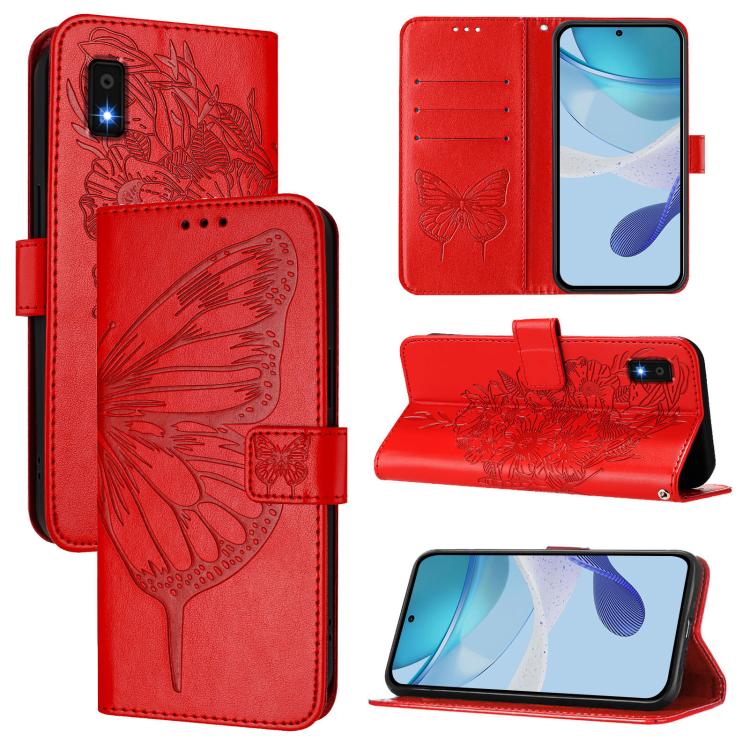 Embossed Butterfly Leather Phone Case, For Sharp Aquos wish6, For Sharp Aquos R11, For Sharp Aquos sense10, For Sharp Basio Active3, For Sharp Aquos sense8 SHG11 / SH-54D, For Sharp Aquos Wish3
