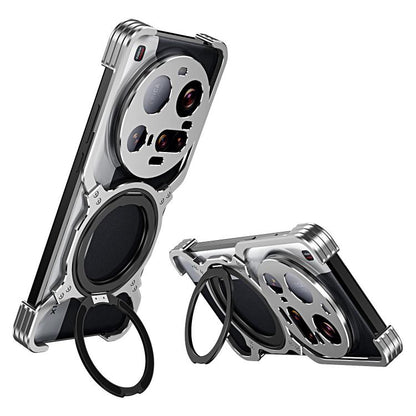 Mechanical Arm Borderless MagSafe Holder Metal Phone Case, For Xiaomi 17 Ultra, For Xiaomi 15 Ultra