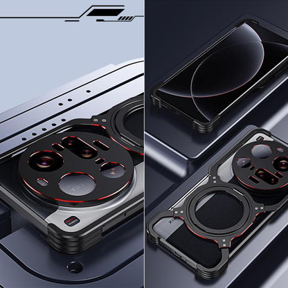Mechanical Arm Borderless MagSafe Holder Metal Phone Case, For Xiaomi 17 Ultra, For Xiaomi 15 Ultra