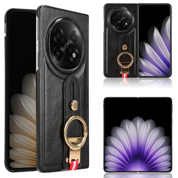 Wristband Leather Back Phone Case, For OPPO Find N6, For OPPO Find N5