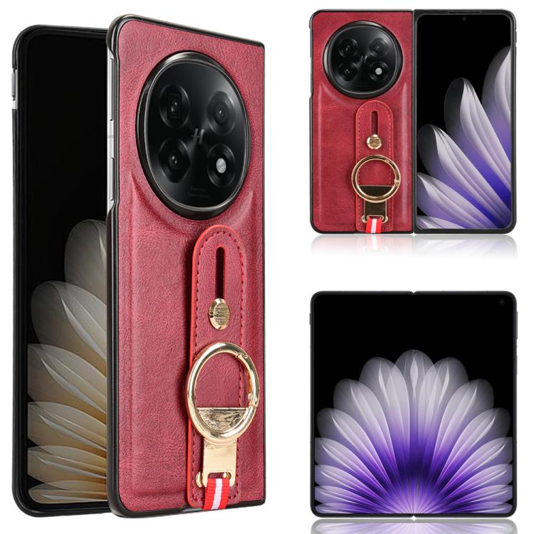 Wristband Leather Back Phone Case, For OPPO Find N6, For OPPO Find N5