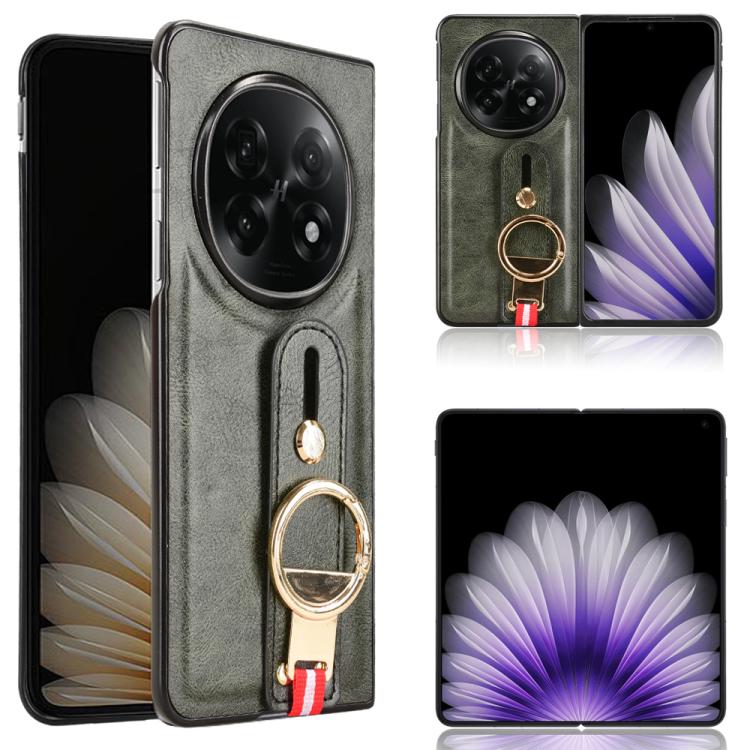 Wristband Leather Back Phone Case, For OPPO Find N6, For OPPO Find N5