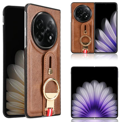 Wristband Leather Back Phone Case, For OPPO Find N6, For OPPO Find N5