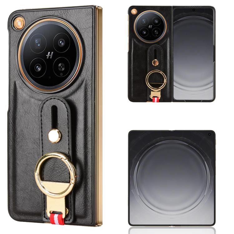 Wristband Leather Back Phone Case, For OPPO Find N6, For OPPO Find N5