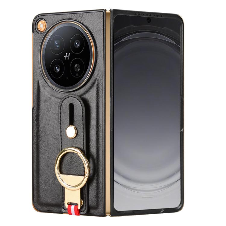 Wristband Leather Back Phone Case, For OPPO Find N6, For OPPO Find N5
