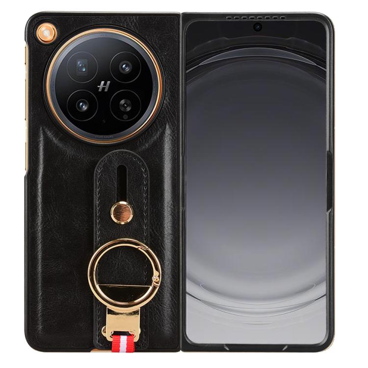 Wristband Leather Back Phone Case, For OPPO Find N6, For OPPO Find N5