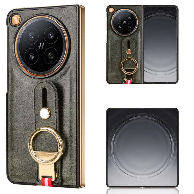 Wristband Leather Back Phone Case, For OPPO Find N6, For OPPO Find N5
