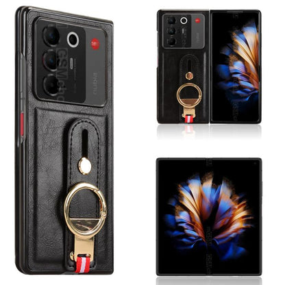 Wristband Leather Back Phone Case, For ZTE nubia Flip3, For ZTE nubia Fold, For ZTE nubia Flip2 A404ZT