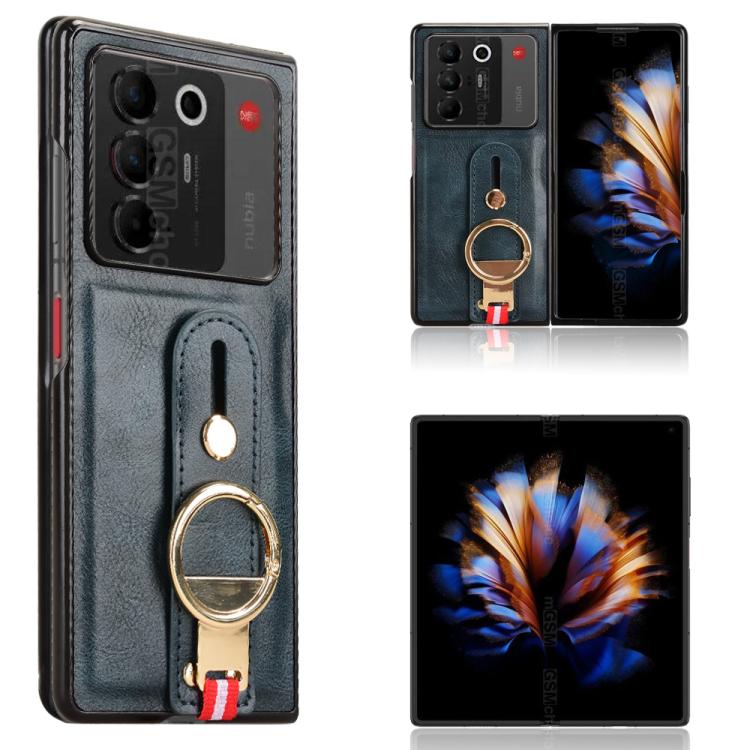 Wristband Leather Back Phone Case, For ZTE nubia Flip3, For ZTE nubia Fold, For ZTE nubia Flip2 A404ZT