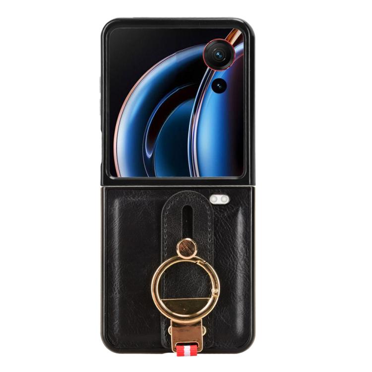 Wristband Leather Back Phone Case, For ZTE nubia Flip3, For ZTE nubia Fold, For ZTE nubia Flip2 A404ZT