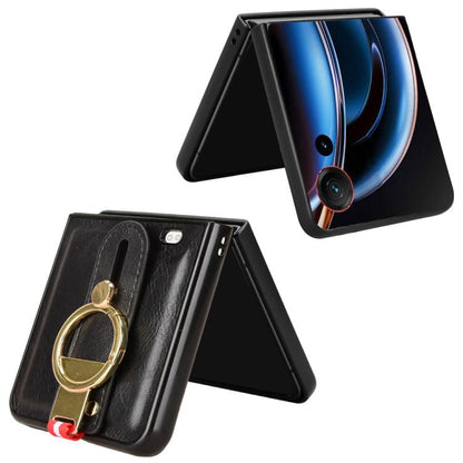 Wristband Leather Back Phone Case, For ZTE nubia Flip3, For ZTE nubia Fold, For ZTE nubia Flip2 A404ZT