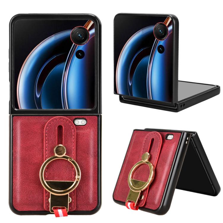 Wristband Leather Back Phone Case, For ZTE nubia Flip3, For ZTE nubia Fold, For ZTE nubia Flip2 A404ZT