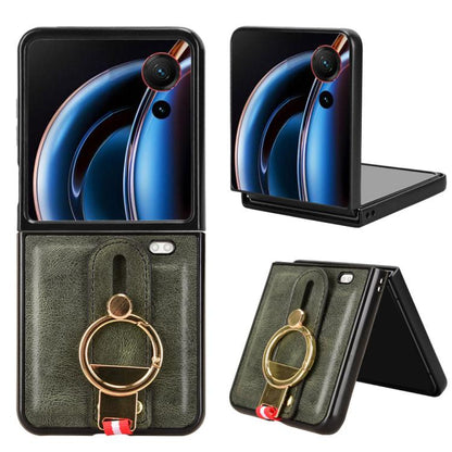 Wristband Leather Back Phone Case, For ZTE nubia Flip3, For ZTE nubia Fold, For ZTE nubia Flip2 A404ZT