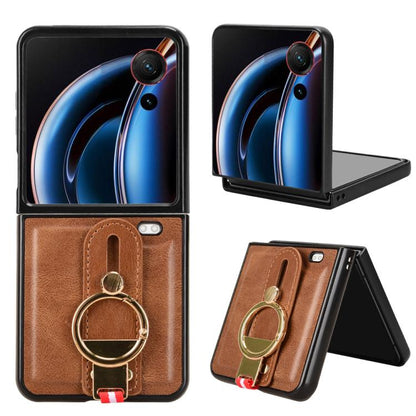 Wristband Leather Back Phone Case, For ZTE nubia Flip3, For ZTE nubia Fold, For ZTE nubia Flip2 A404ZT