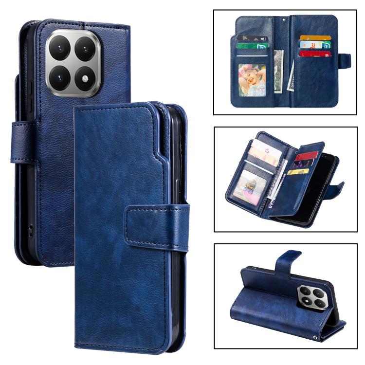 Tri-Fold 9-Card Wallets Leather Phone Case, For Xiaomi 15T Pro 5G, For Xiaomi 15T 5G, For Xiaomi 14T Pro, For Xiaomi 14T