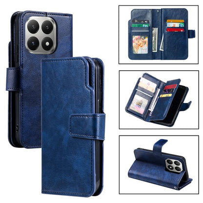 Tri-Fold 9-Card Wallets Leather Phone Case, For Xiaomi 15T Pro 5G, For Xiaomi 15T 5G, For Xiaomi 14T Pro, For Xiaomi 14T