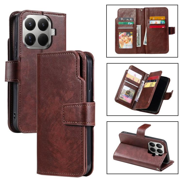 Tri-Fold 9-Card Wallets Leather Phone Case, For Xiaomi 15T Pro 5G, For Xiaomi 15T 5G, For Xiaomi 14T Pro, For Xiaomi 14T