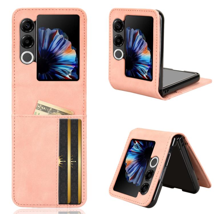 Skin-feeling Half-split External Card Slot Folding Phone Case, For ZTE nubia Flip3, For ZTE nubia Flip2