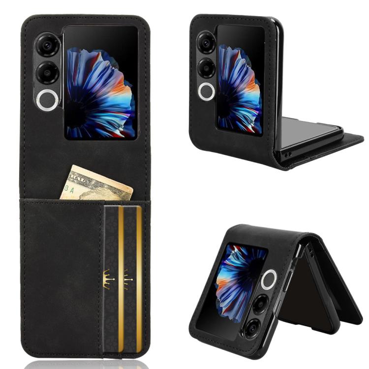Skin-feeling Half-split External Card Slot Folding Phone Case, For ZTE nubia Flip3, For ZTE nubia Flip2