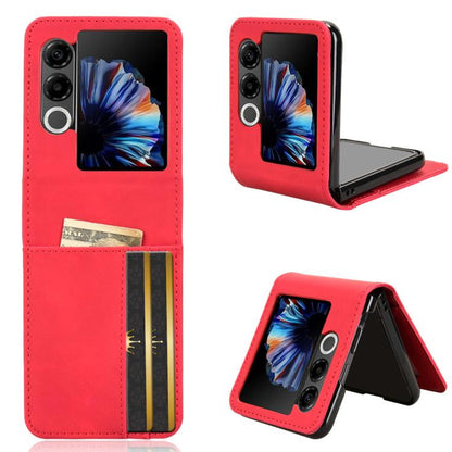 Skin-feeling Half-split External Card Slot Folding Phone Case, For ZTE nubia Flip3, For ZTE nubia Flip2