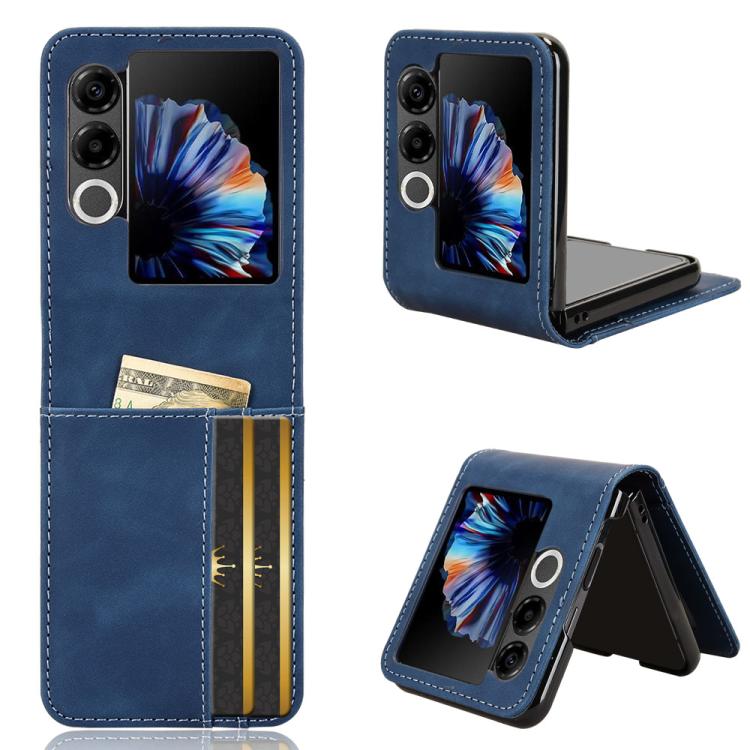 Skin-feeling Half-split External Card Slot Folding Phone Case, For ZTE nubia Flip3, For ZTE nubia Flip2