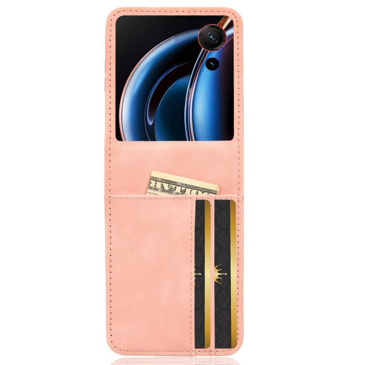Skin-feeling Half-split External Card Slot Folding Phone Case, For ZTE nubia Flip3, For ZTE nubia Flip2