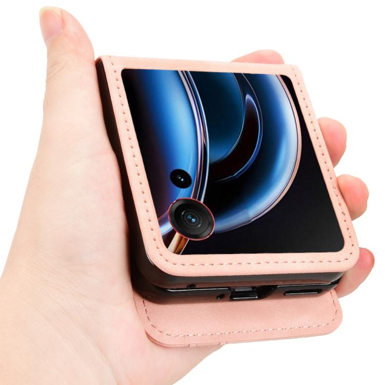 Skin-feeling Half-split External Card Slot Folding Phone Case, For ZTE nubia Flip3, For ZTE nubia Flip2