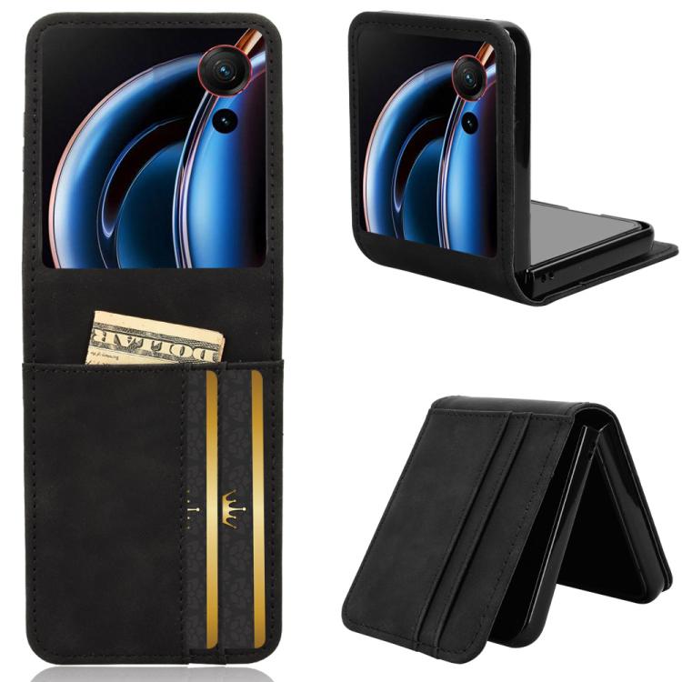 Skin-feeling Half-split External Card Slot Folding Phone Case, For ZTE nubia Flip3, For ZTE nubia Flip2