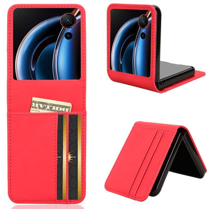 Skin-feeling Half-split External Card Slot Folding Phone Case, For ZTE nubia Flip3, For ZTE nubia Flip2