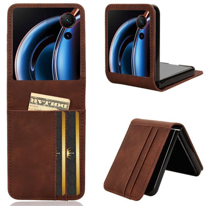 Skin-feeling Half-split External Card Slot Folding Phone Case, For ZTE nubia Flip3, For ZTE nubia Flip2