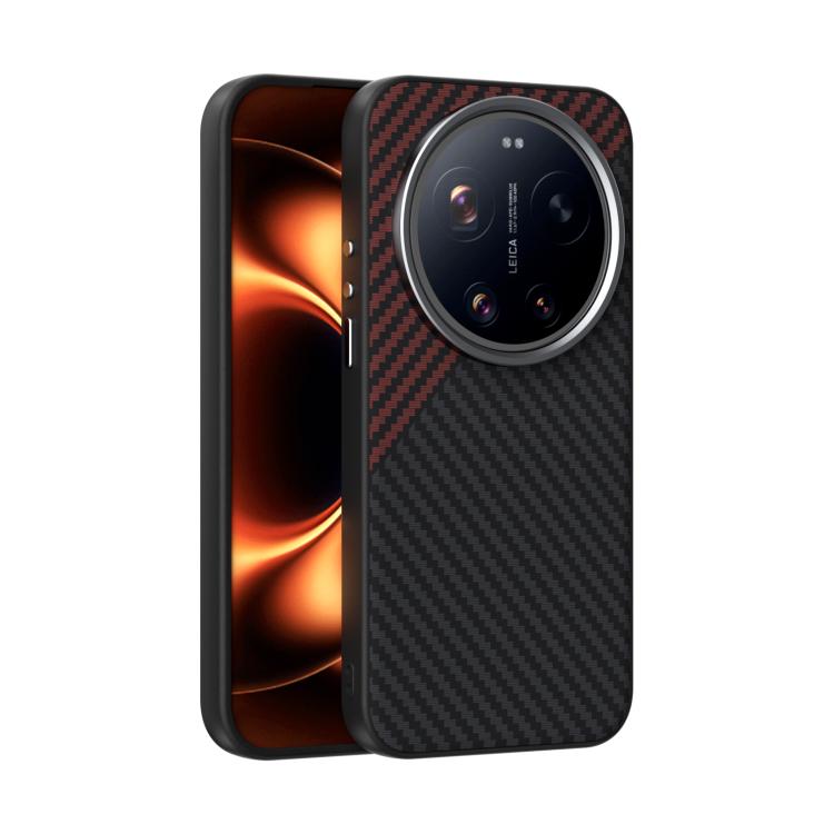 ABEEL C Carbon Fiber Series 6D Micro Relief MagSafe Phone Case, For Xiaomi 17 Ultra, For Xiaomi 15 Ultra