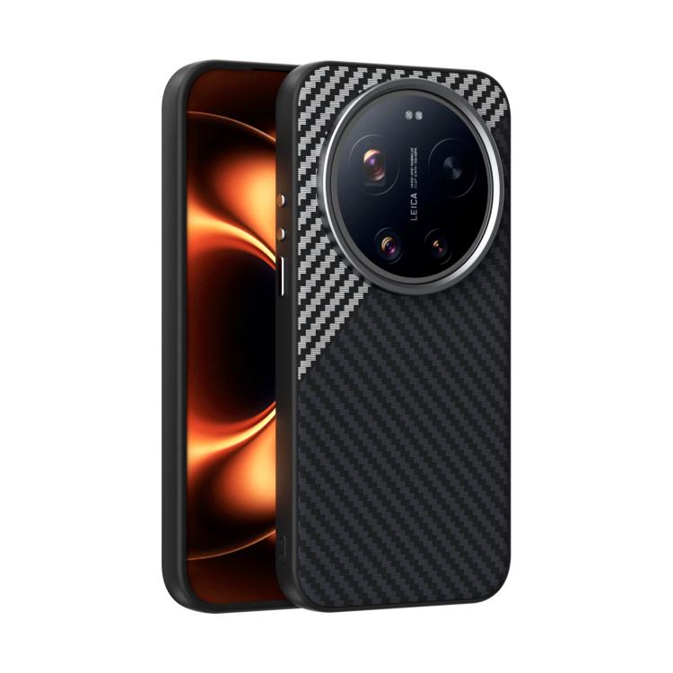 ABEEL C Carbon Fiber Series 6D Micro Relief MagSafe Phone Case, For Xiaomi 17 Ultra, For Xiaomi 15 Ultra