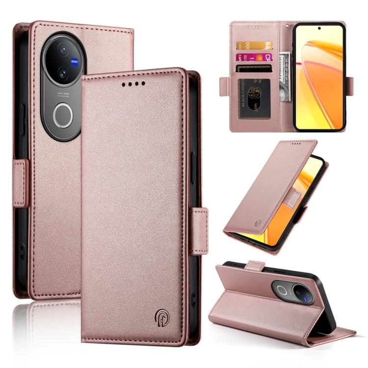 Side Buckle Magnetic Frosted Leather Phone Case, For vivo Y29 4G, For vivo V50
