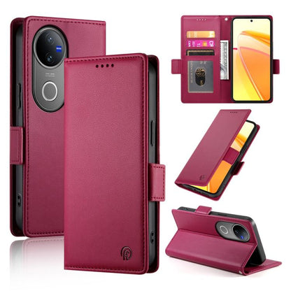 Side Buckle Magnetic Frosted Leather Phone Case, For vivo Y29 4G, For vivo V50