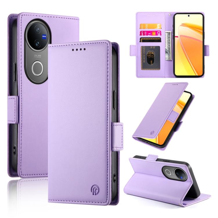Side Buckle Magnetic Frosted Leather Phone Case, For vivo Y29 4G, For vivo V50
