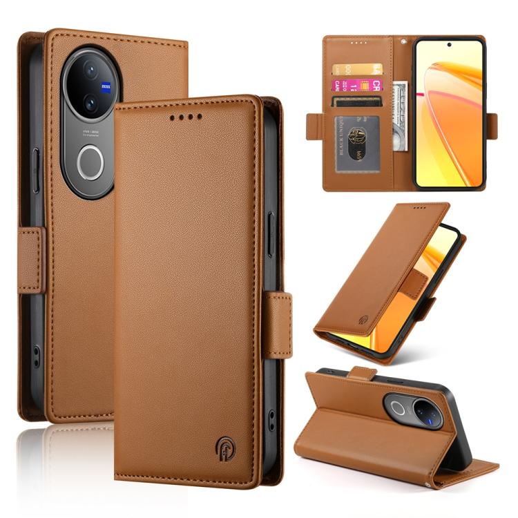 Side Buckle Magnetic Frosted Leather Phone Case, For vivo Y29 4G, For vivo V50