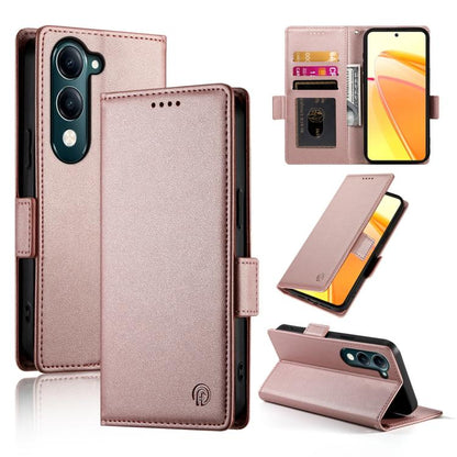 Side Buckle Magnetic Frosted Leather Phone Case, For vivo Y29 4G, For vivo V50
