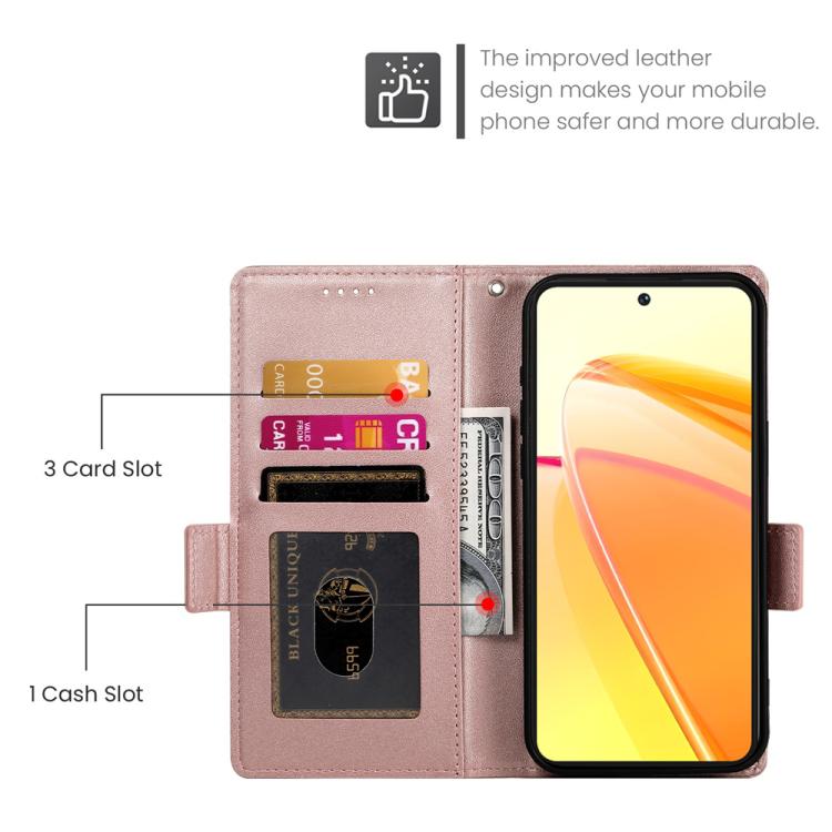 Side Buckle Magnetic Frosted Leather Phone Case, For vivo Y29 4G, For vivo V50