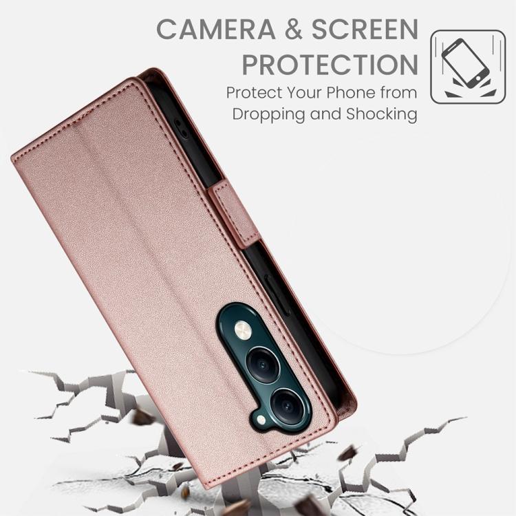 Side Buckle Magnetic Frosted Leather Phone Case, For vivo Y29 4G, For vivo V50